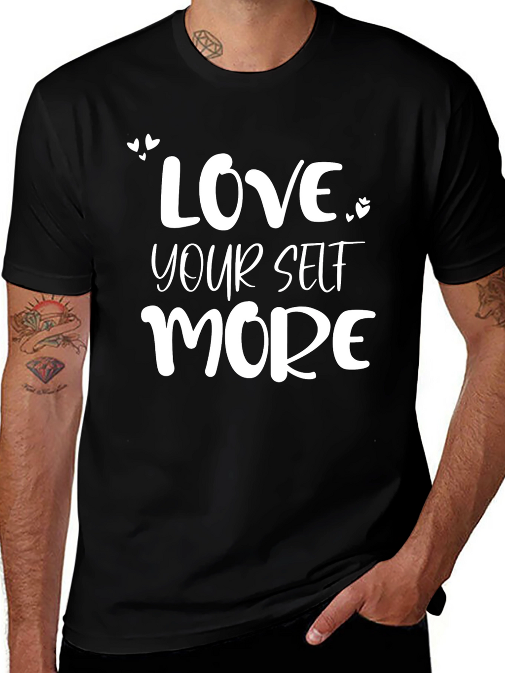 Love Yourself More Graphic T-Shirt - Black