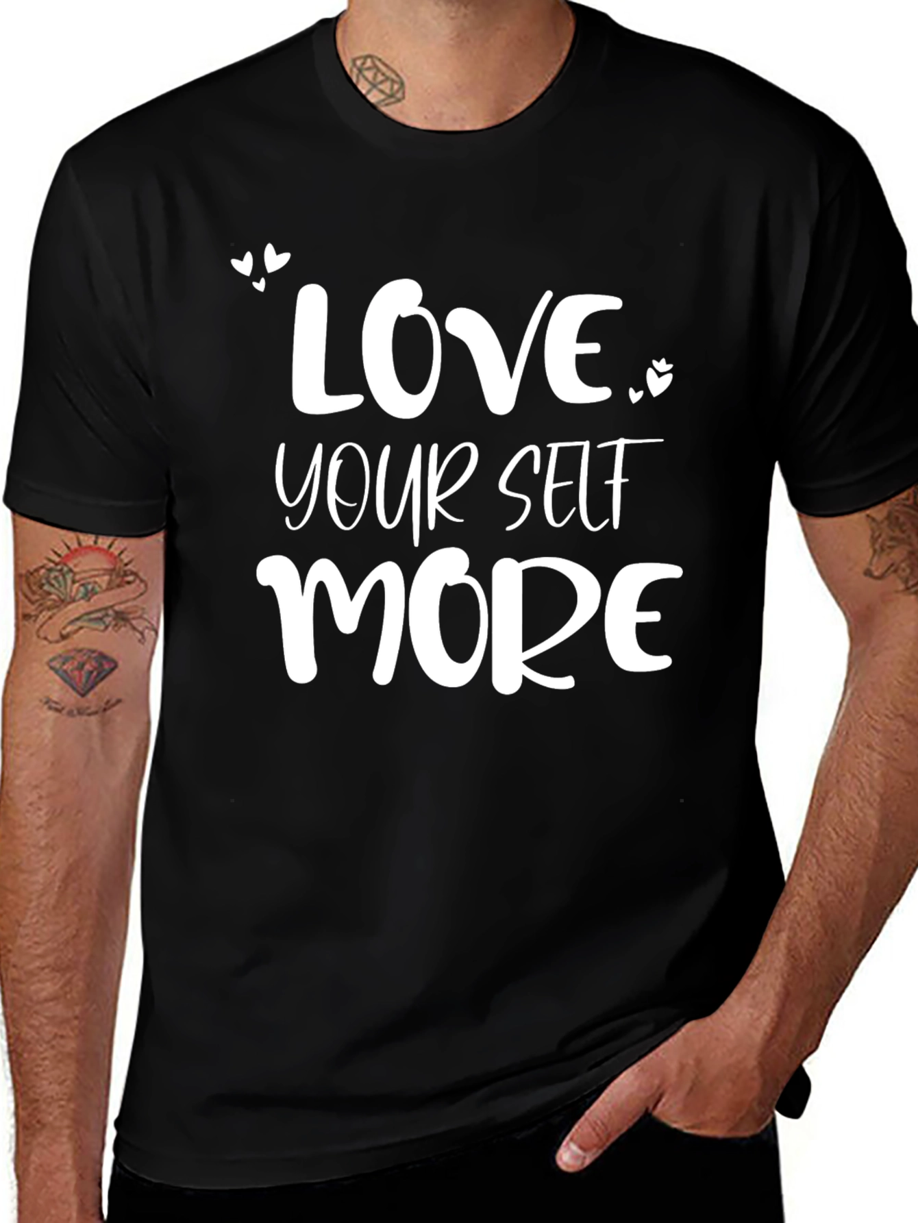 Love Yourself More Graphic T-Shirt - Black