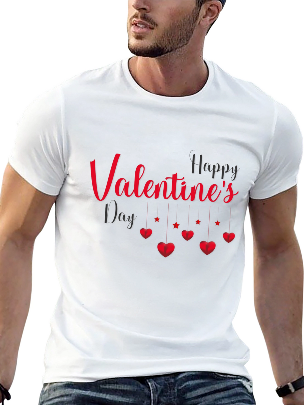 Valentines Day Graphic Tee - Black