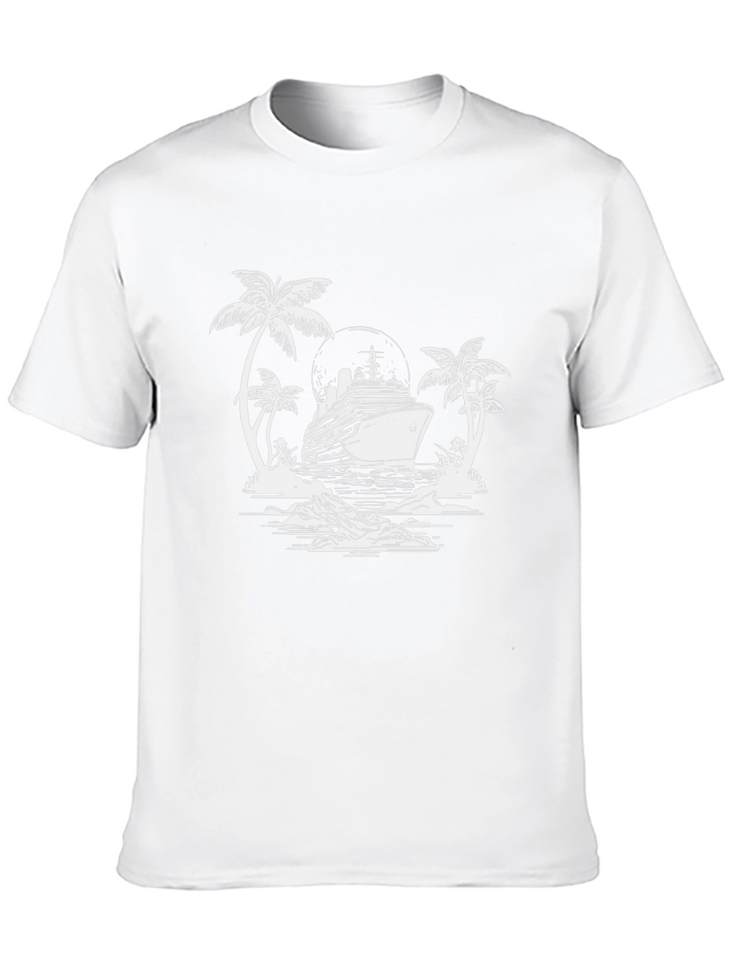 Cruise Ship Island Graphic Tee - Black