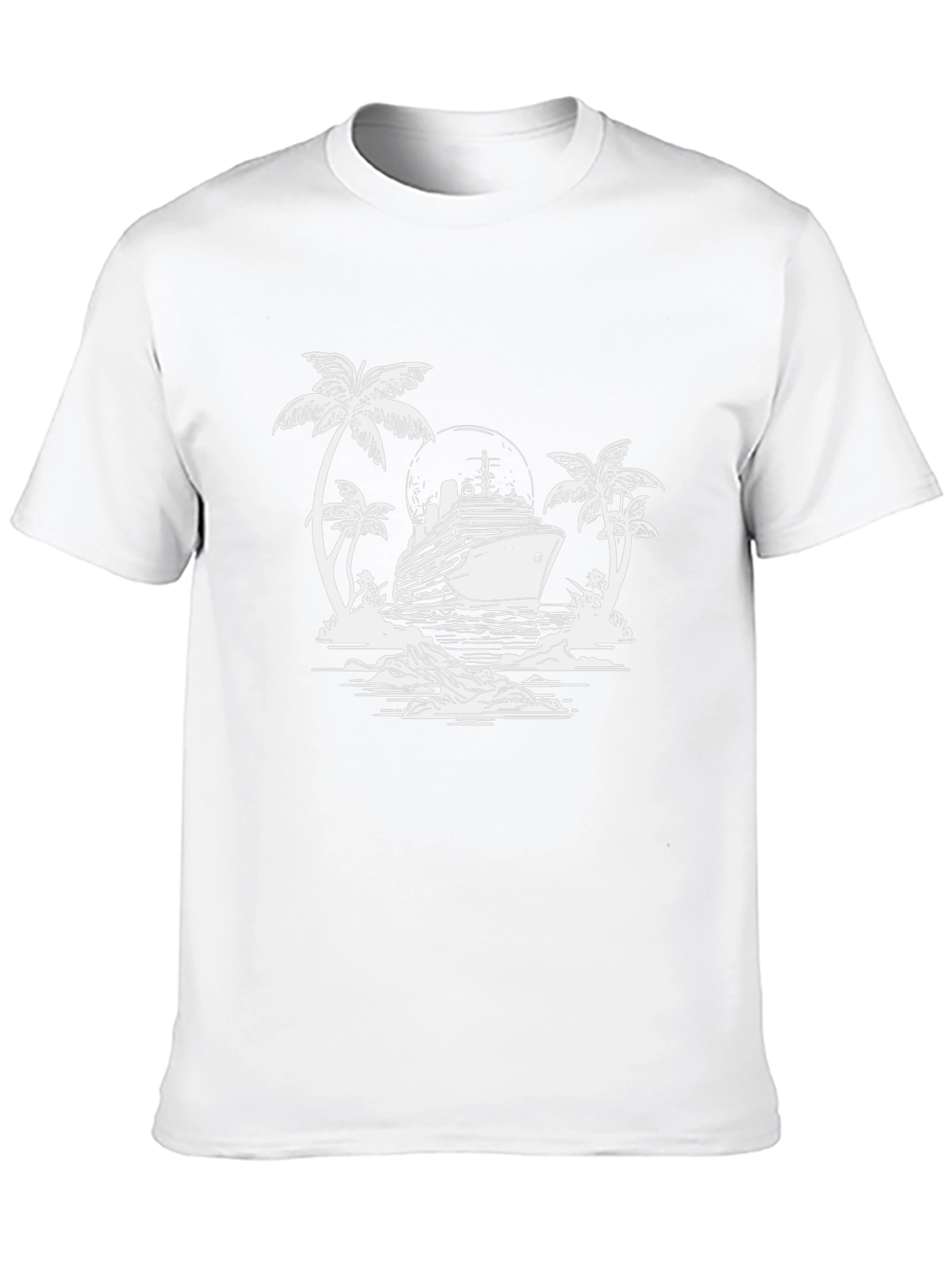 Cruise Ship Island Graphic Tee - Black