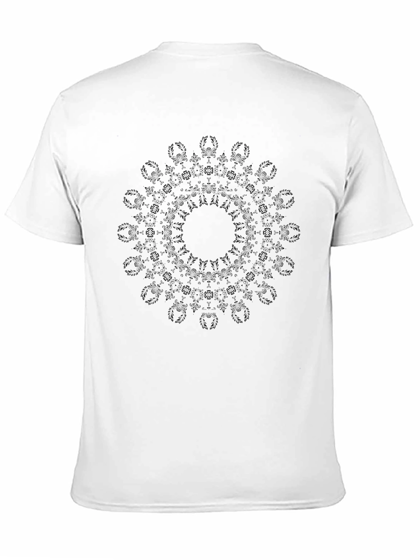 Mens Black Mandala Graphic T-Shirt