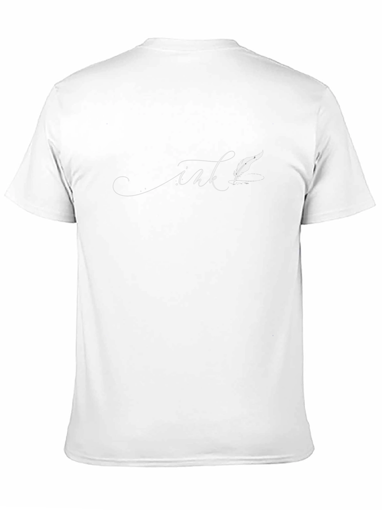 Ink Feather Graphic T-Shirt - Stylish Black Tee