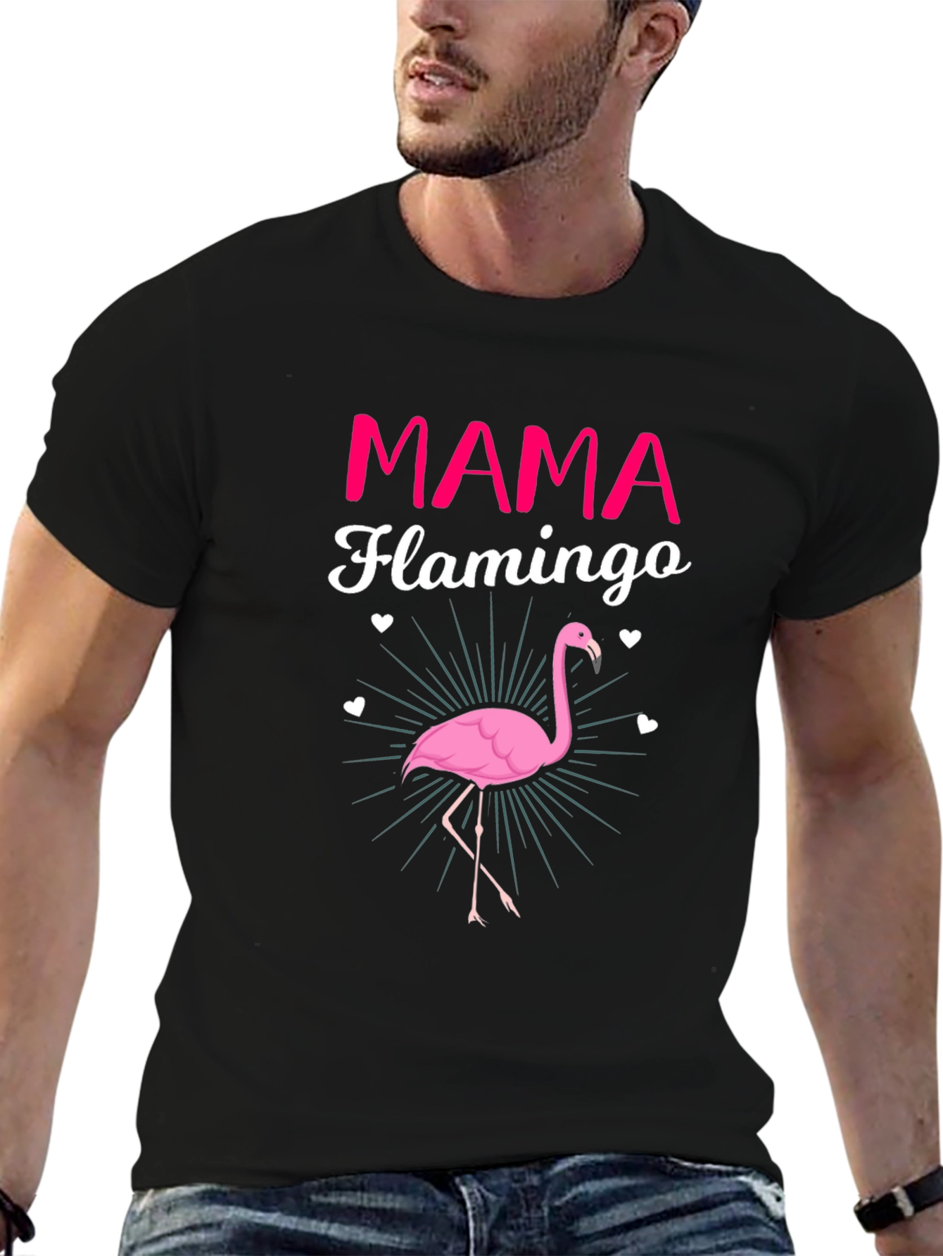 Mama Flamingo Graphic Tee - Womens Fun T-Shirt