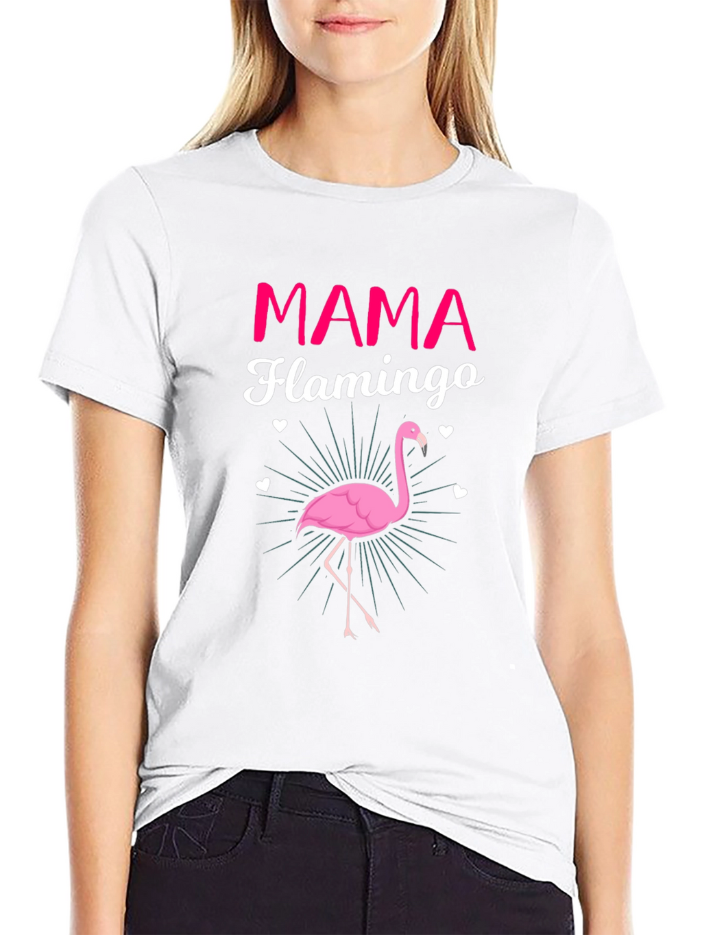 Mama Flamingo Graphic Tee - Womens Fun T-Shirt