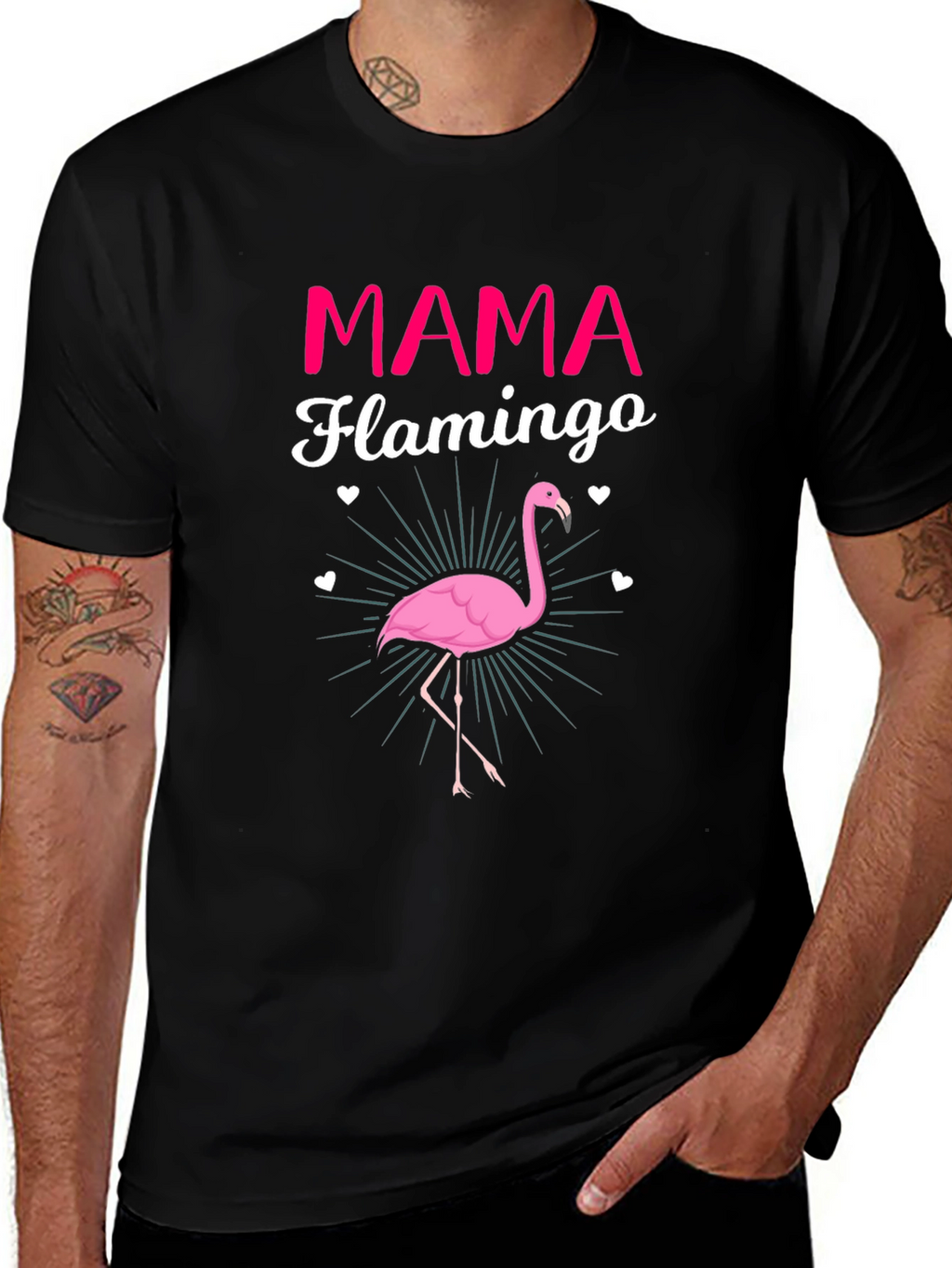 Mama Flamingo Graphic Tee - Womens Fun T-Shirt