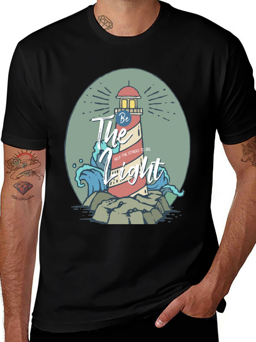 Be The Light Lighthouse Graphic Tee