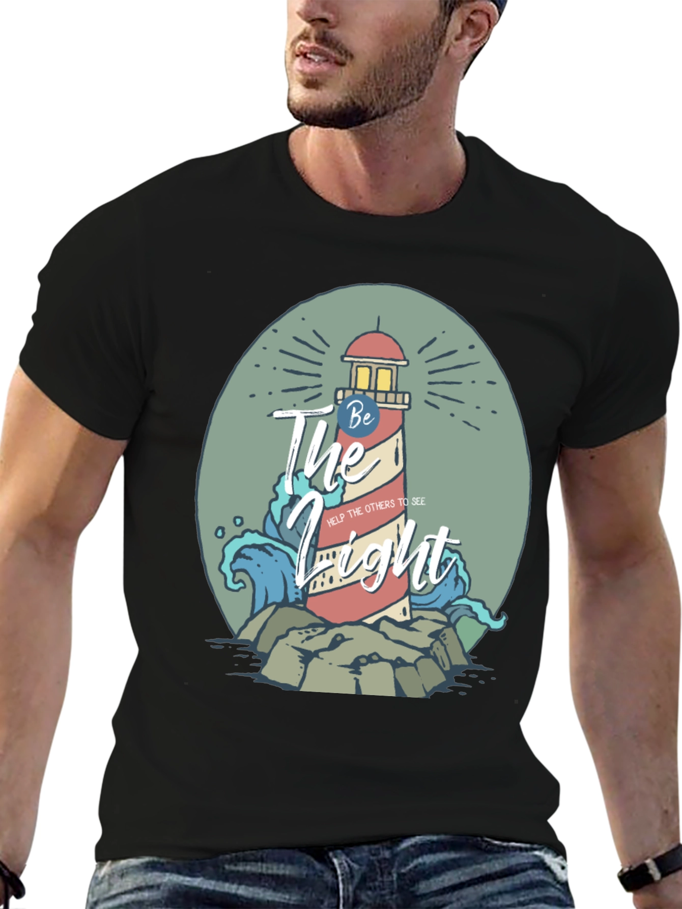Be The Light Lighthouse Graphic Tee
