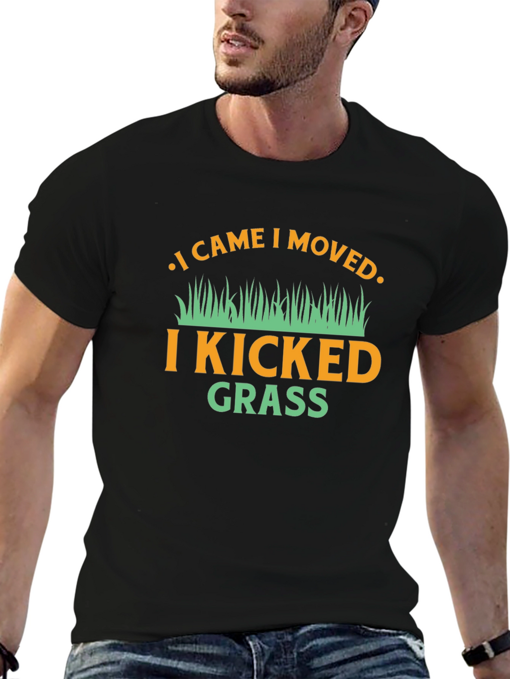I Came I Moved I Kicked Grass Funny T-Shirt