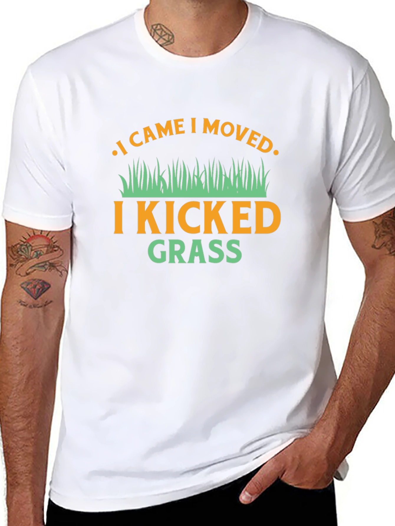 I Came I Moved I Kicked Grass Funny T-Shirt