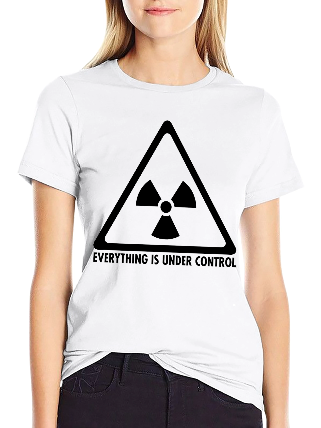 Everything is Under Control Mens Black Graphic T-Shirt