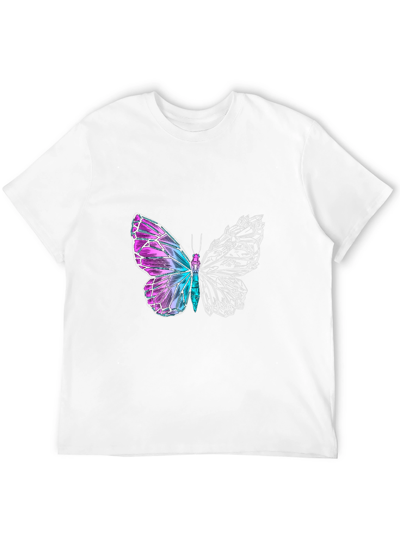 Butterfly Graphic Tee - Black Cotton Blend
