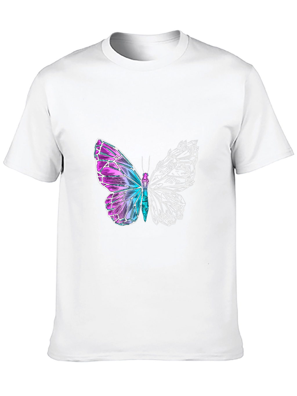 Butterfly Graphic Tee - Black Cotton Blend