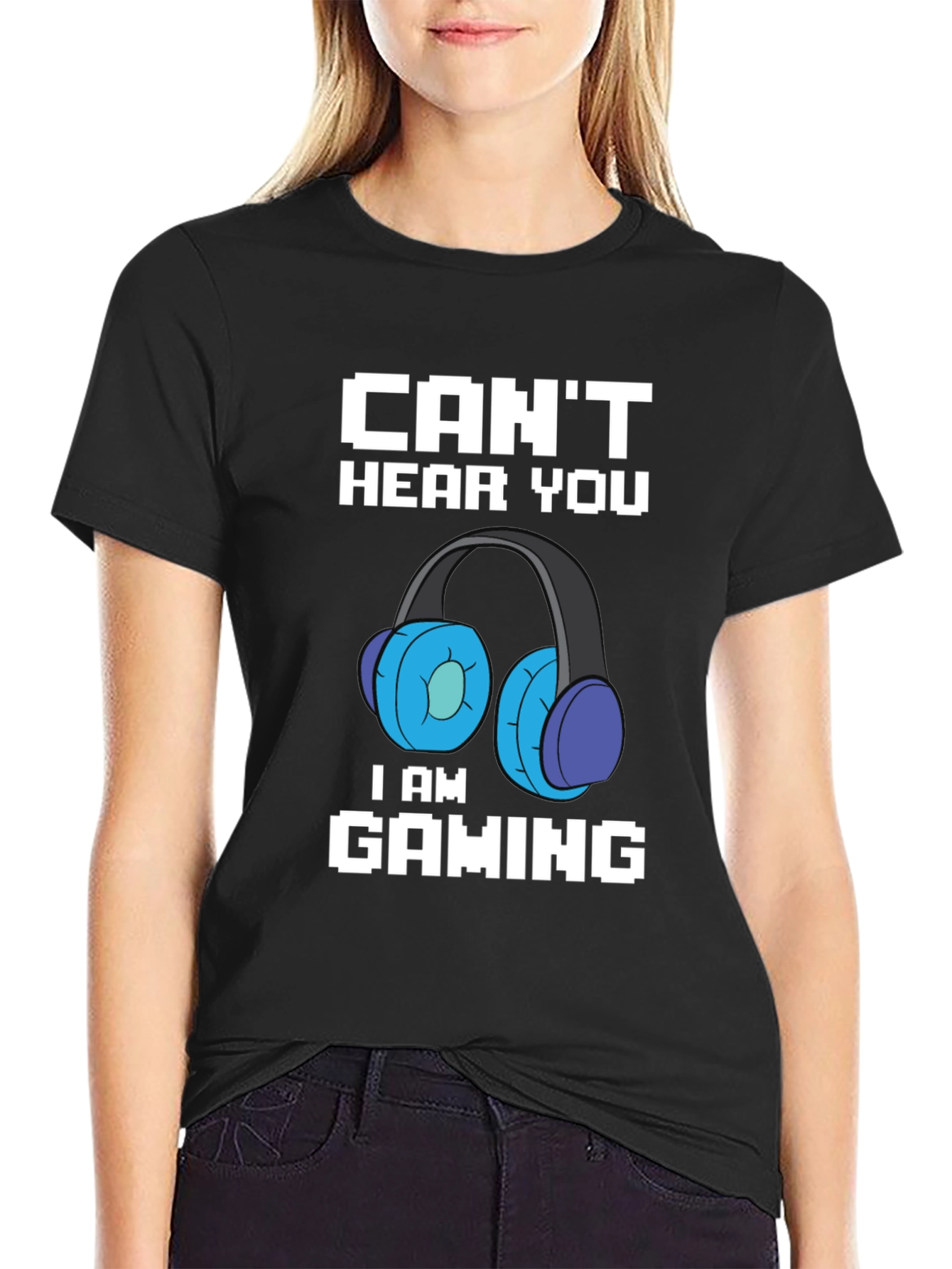 Gamer Headset Graphic Tee - Cant Hear You Im Gaming