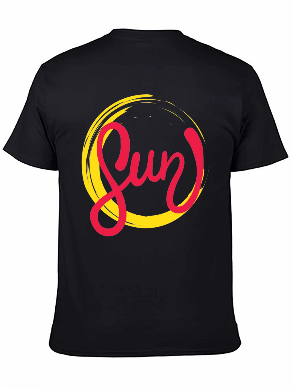 Stylish Sun Graphic Black T-Shirt for Men