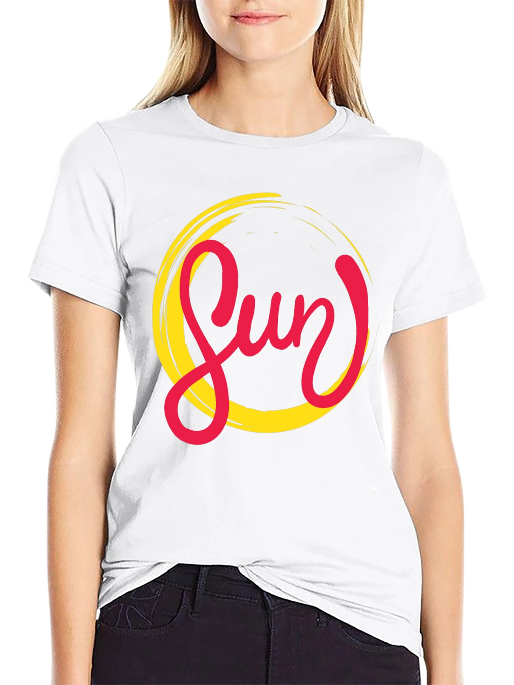 Stylish Sun Graphic Black T-Shirt for Men