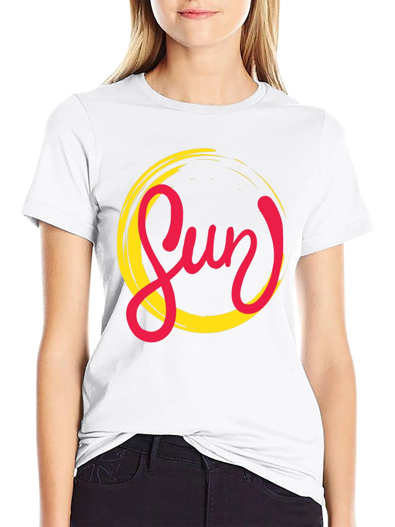 Stylish Sun Graphic Black T-Shirt for Men