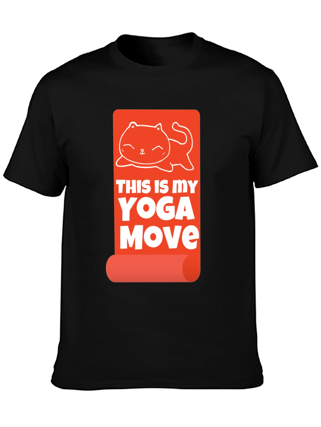 Yoga Cat Graphic Tee - This Is My Yoga Move