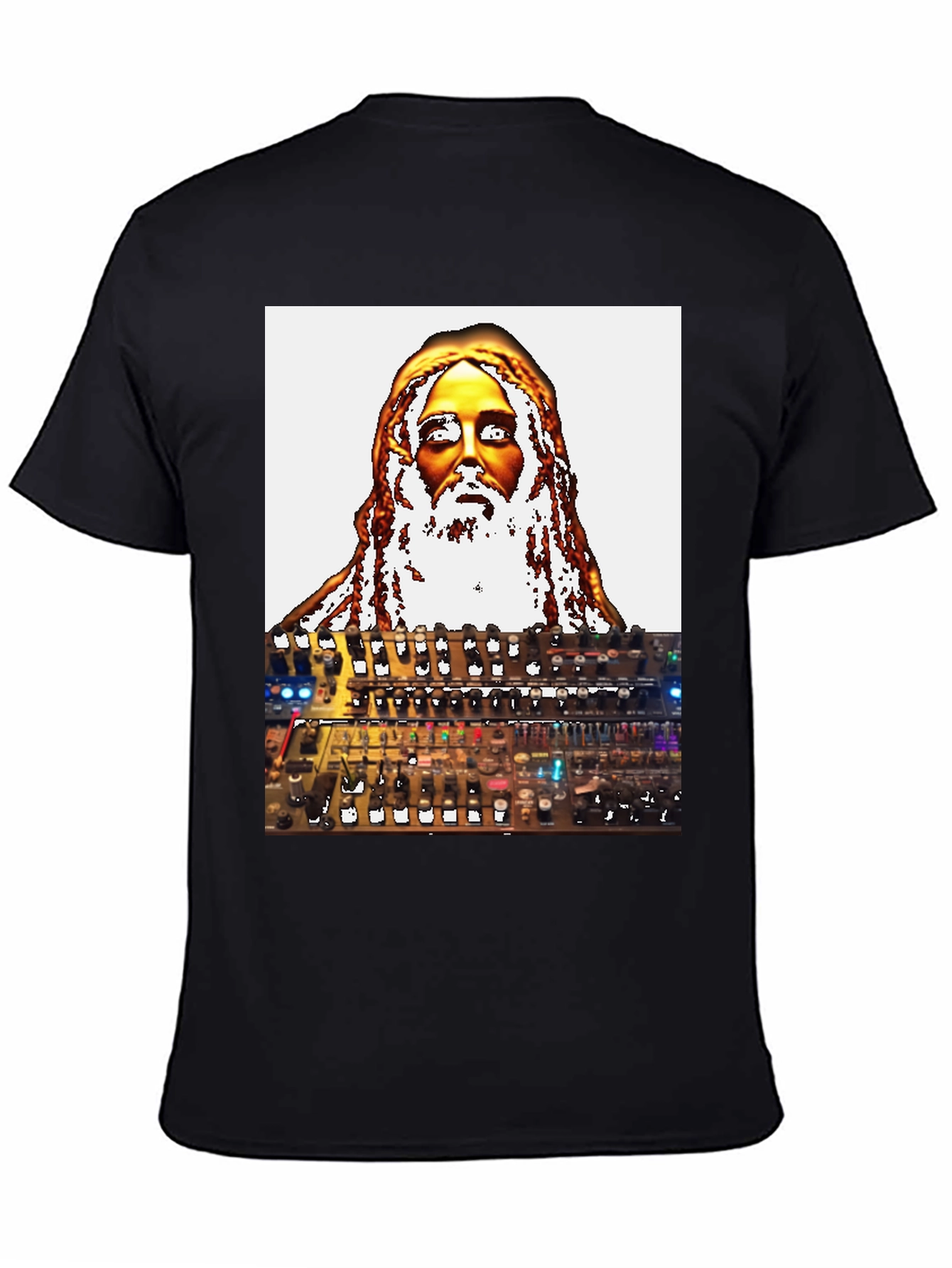 Unique Graphic T-Shirt - Jesus Synth Music Lover