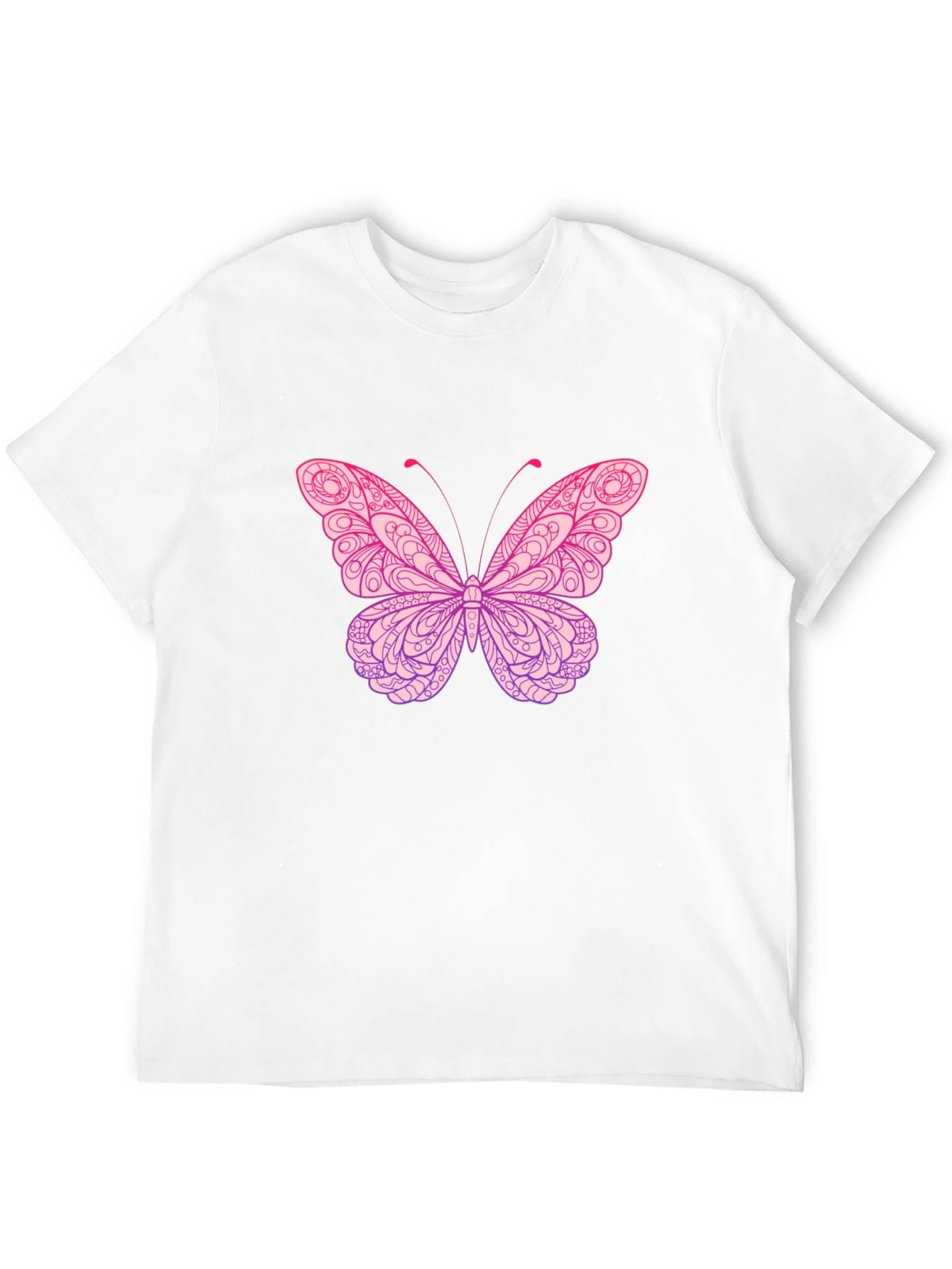 Butterfly Graphic Print Black T-Shirt