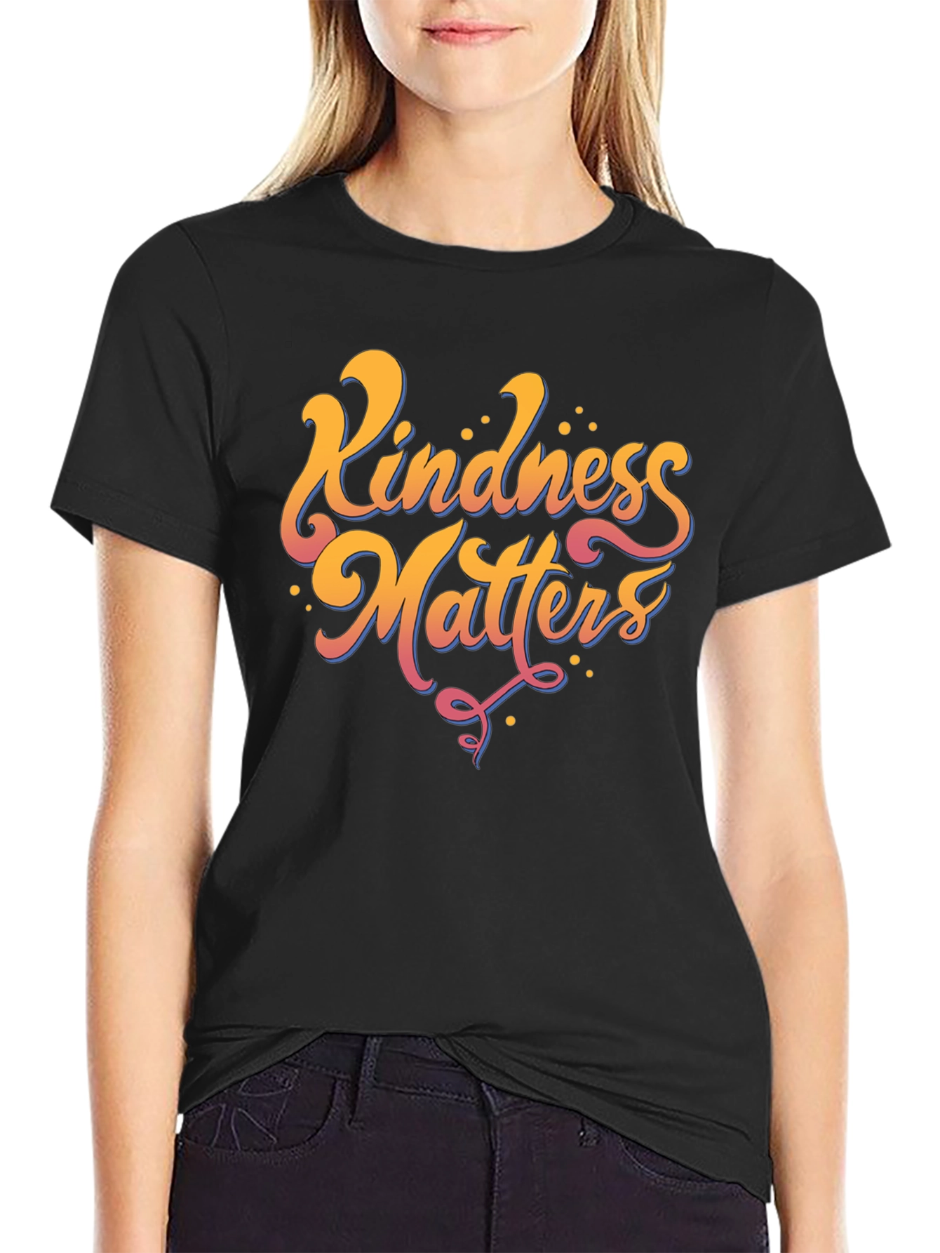 Kindness Matters Graphic Tee - Black