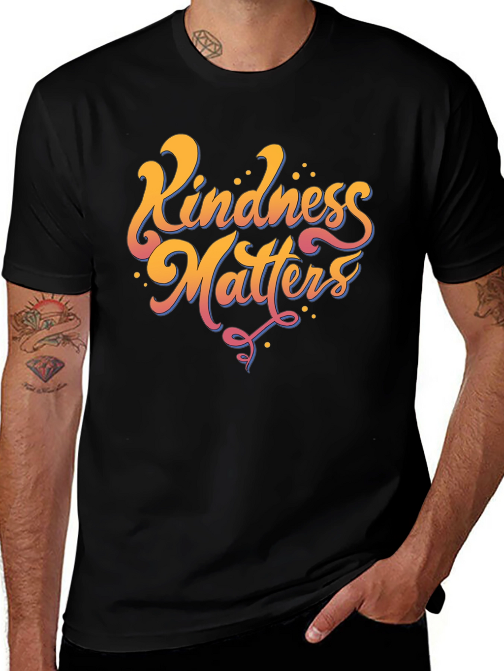 Kindness Matters Graphic Tee - Black