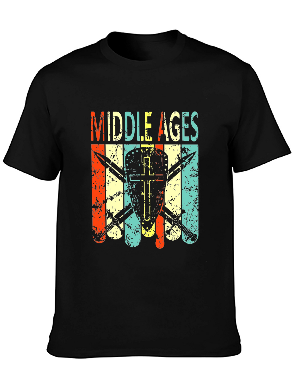 Middle Ages Shield & Swords Graphic T-Shirt