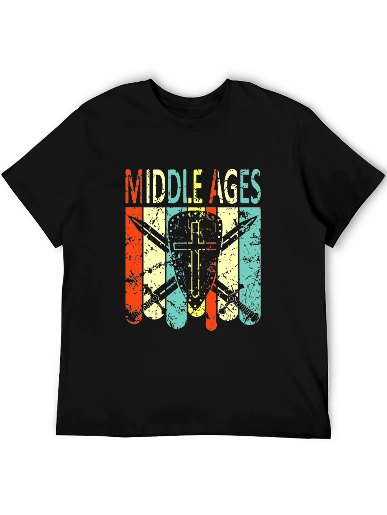 Middle Ages Shield & Swords Graphic T-Shirt
