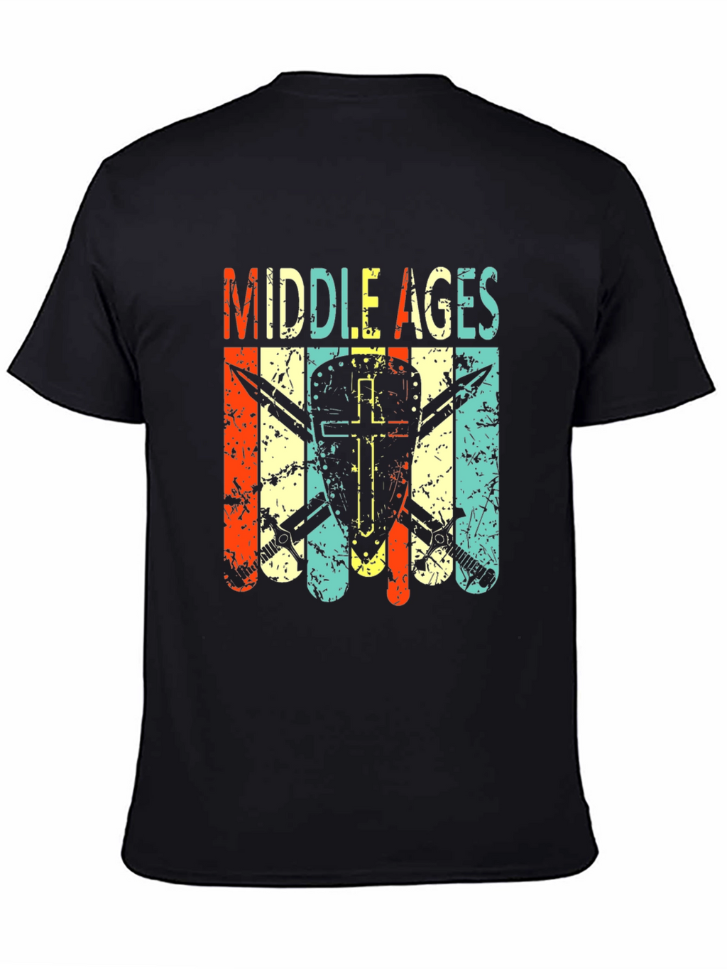 Middle Ages Shield & Swords Graphic T-Shirt
