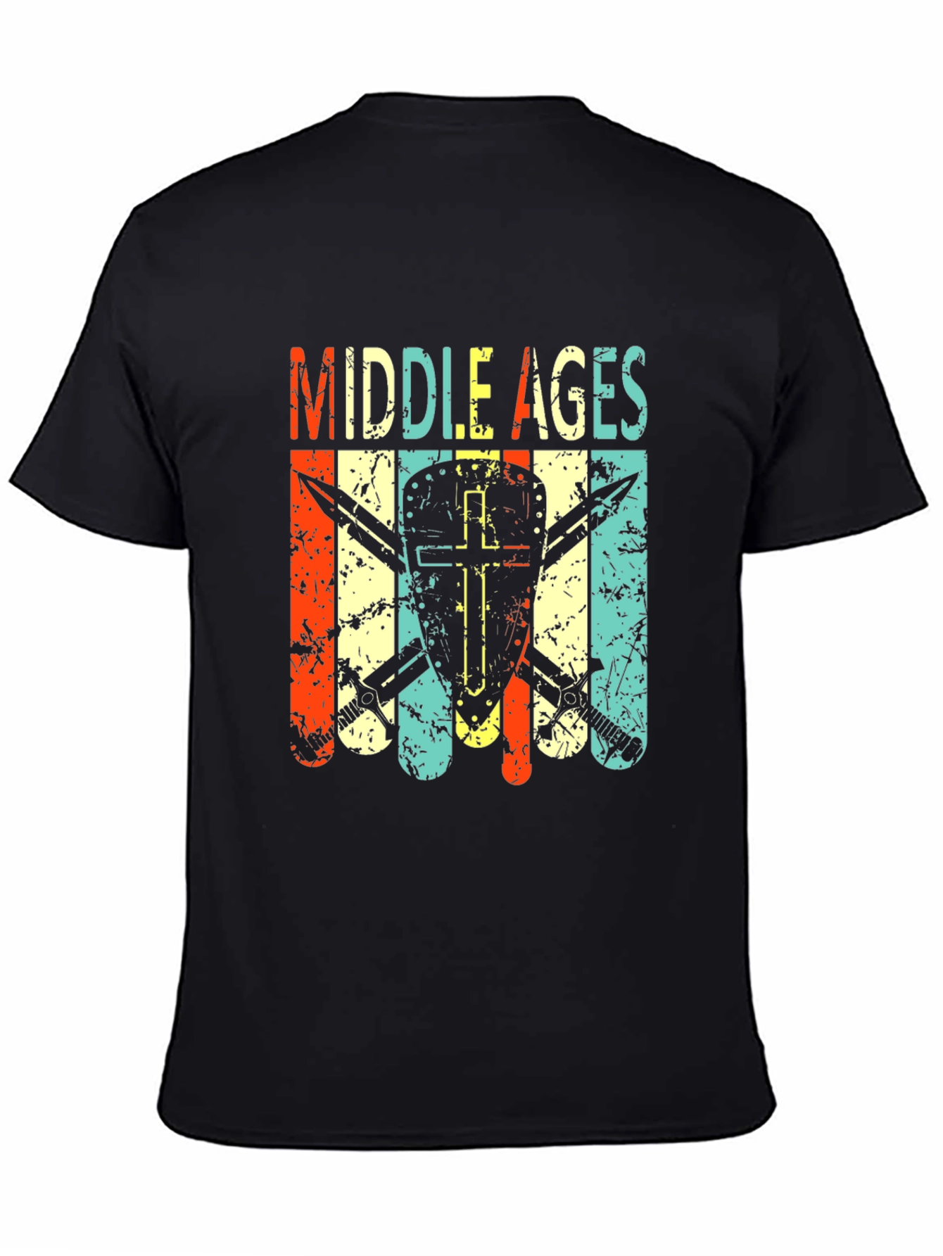 Middle Ages Shield & Swords Graphic T-Shirt