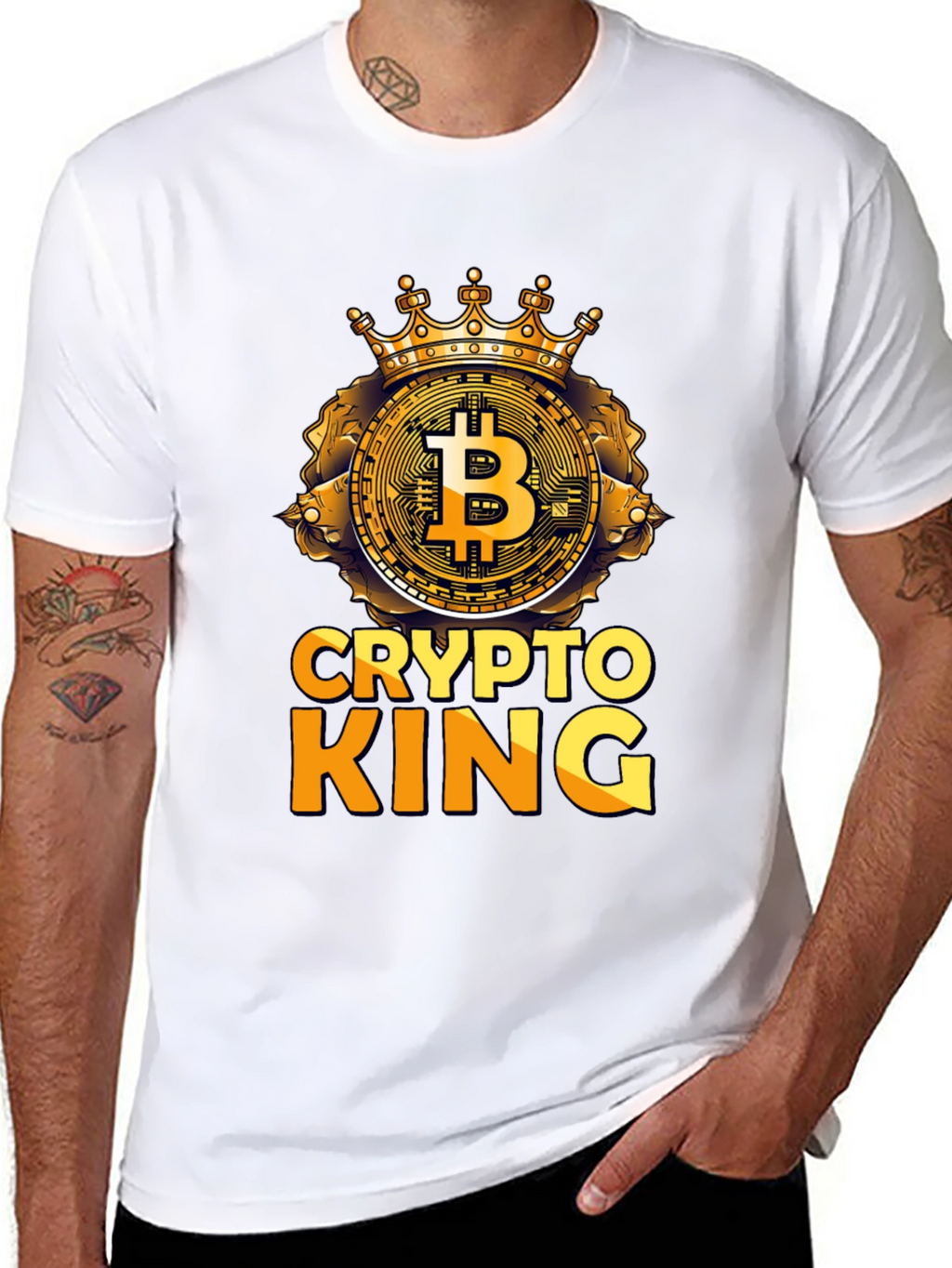 Crypto King Bitcoin T-Shirt - Black