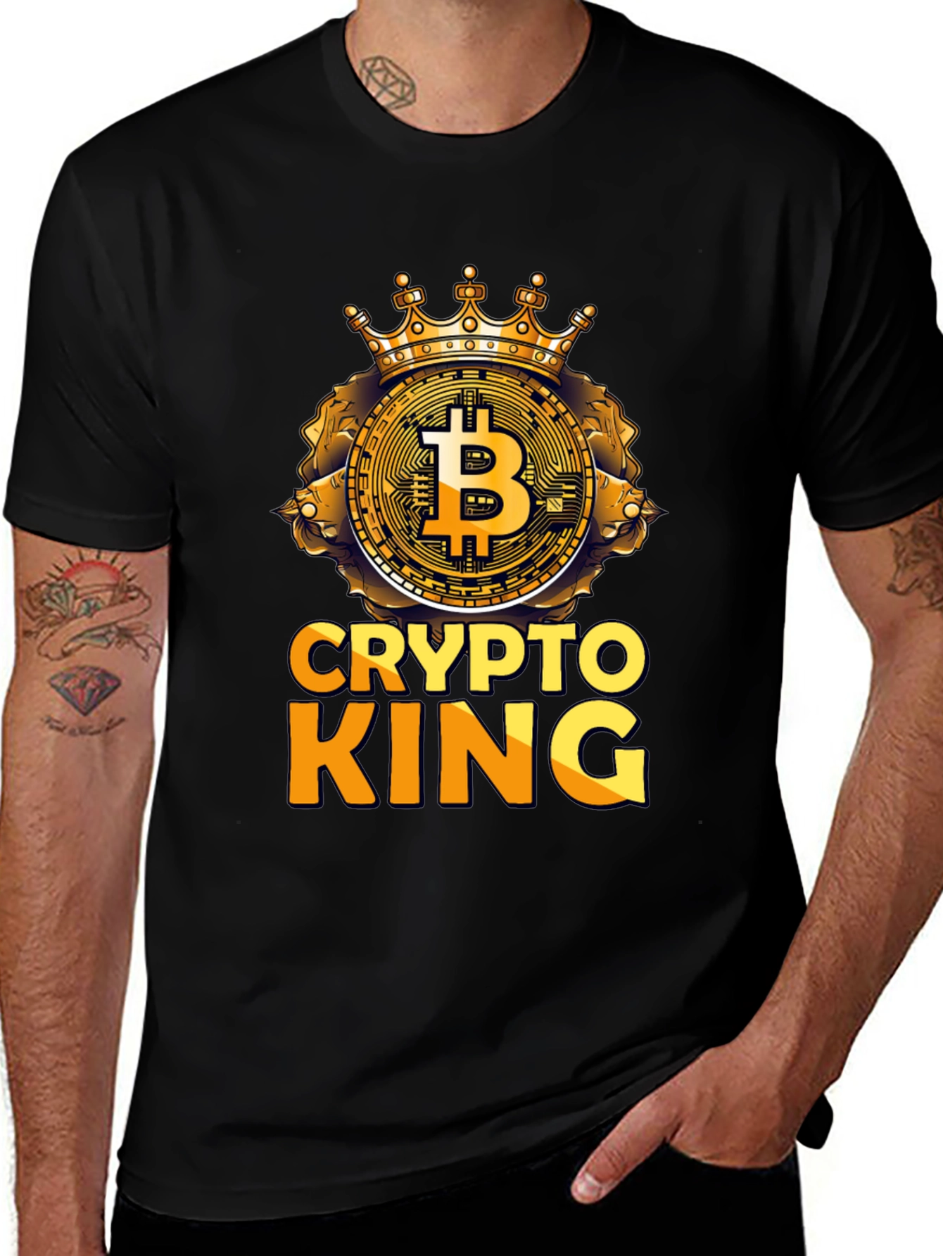 Crypto King Bitcoin T-Shirt - Black
