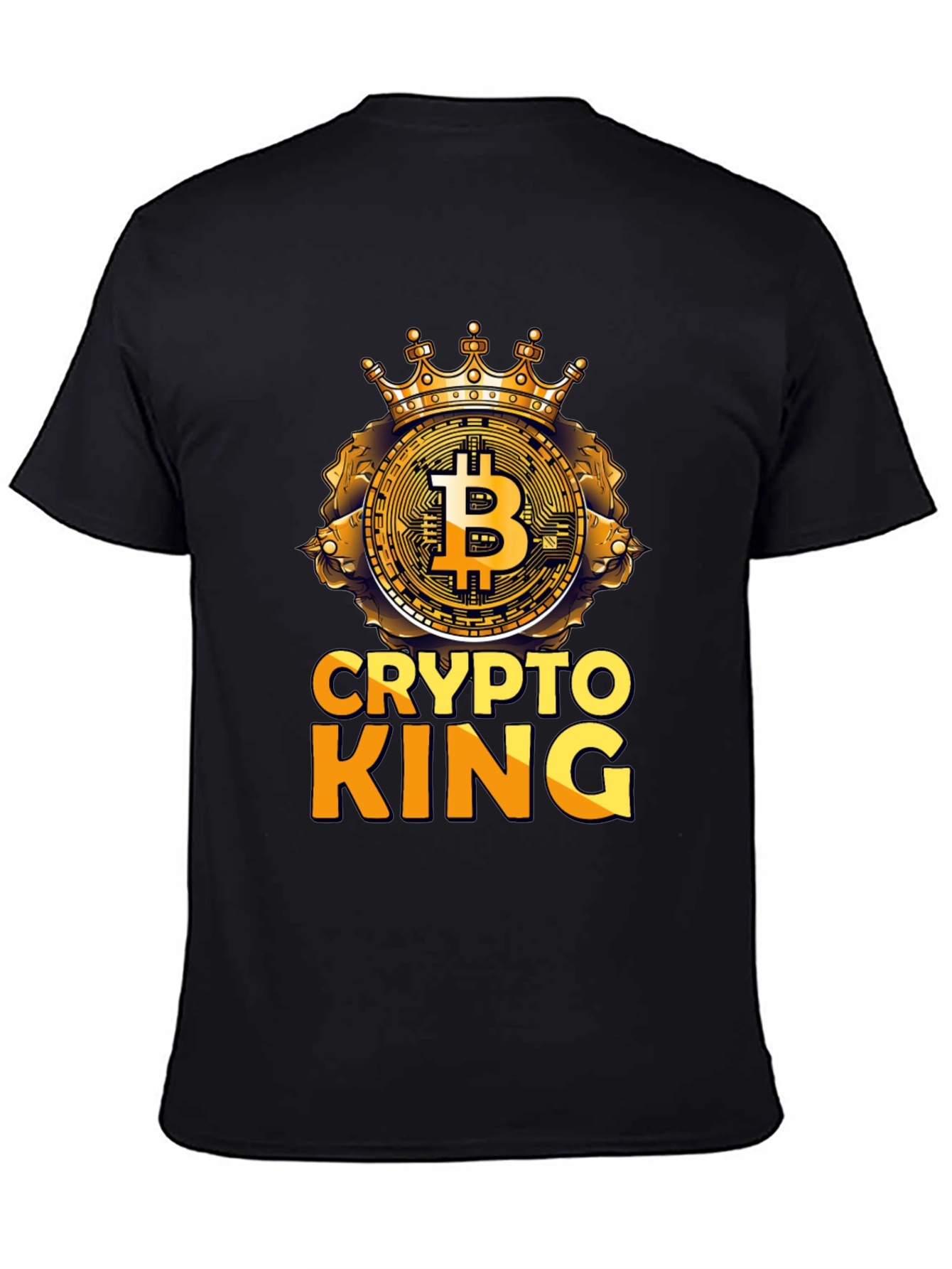 Crypto King Bitcoin T-Shirt - Black