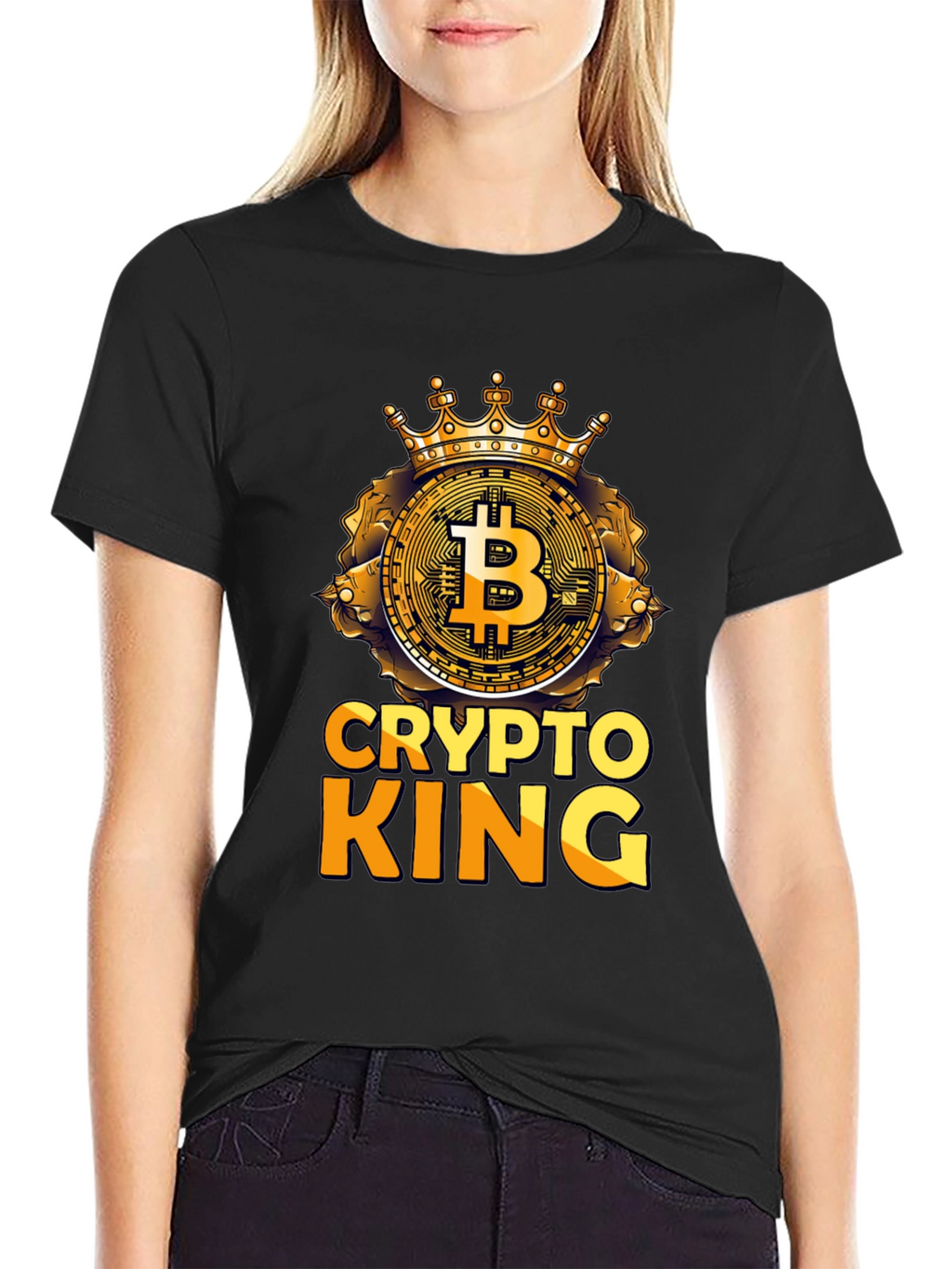 Crypto King Bitcoin T-Shirt - Black
