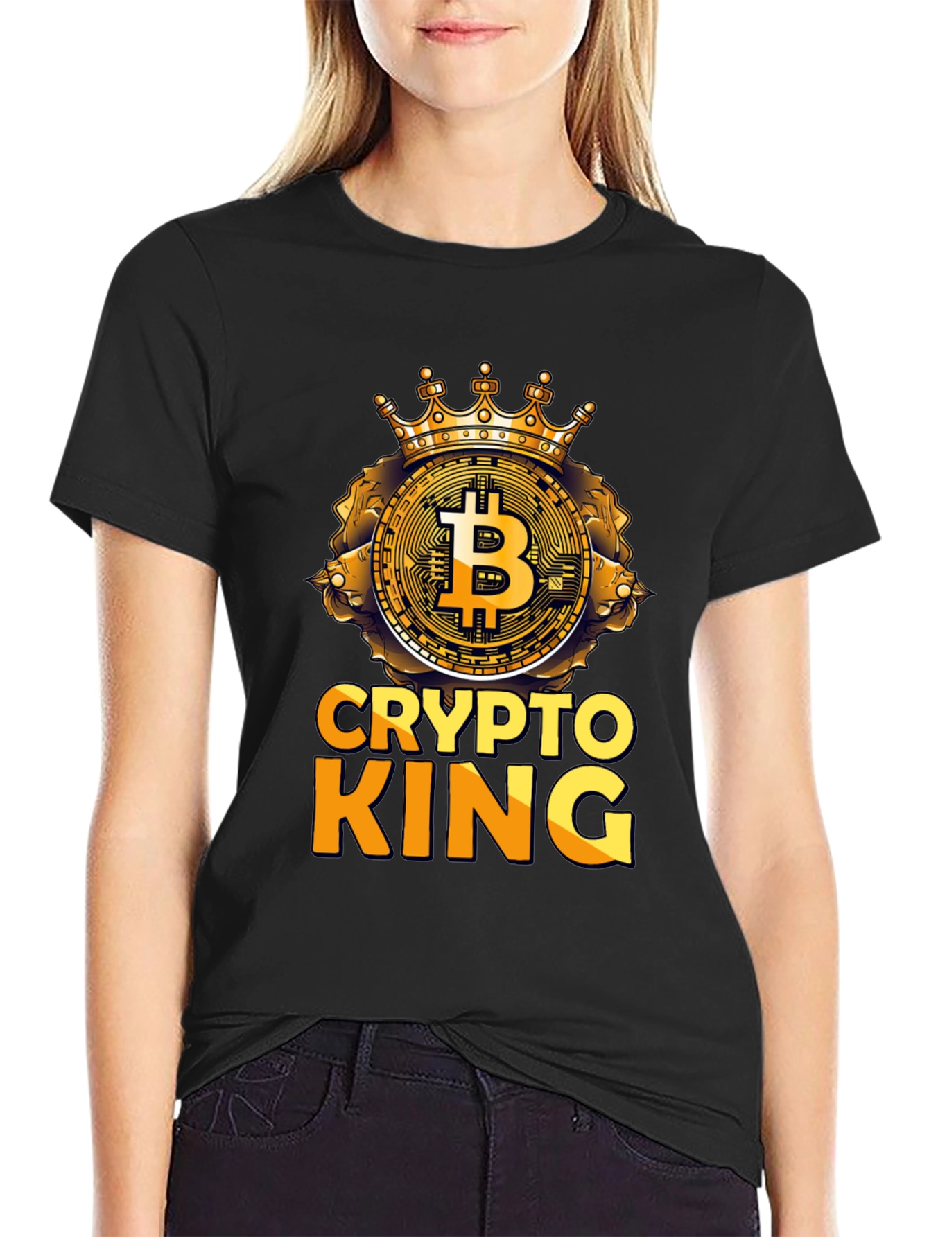 Crypto King Bitcoin T-Shirt - Black