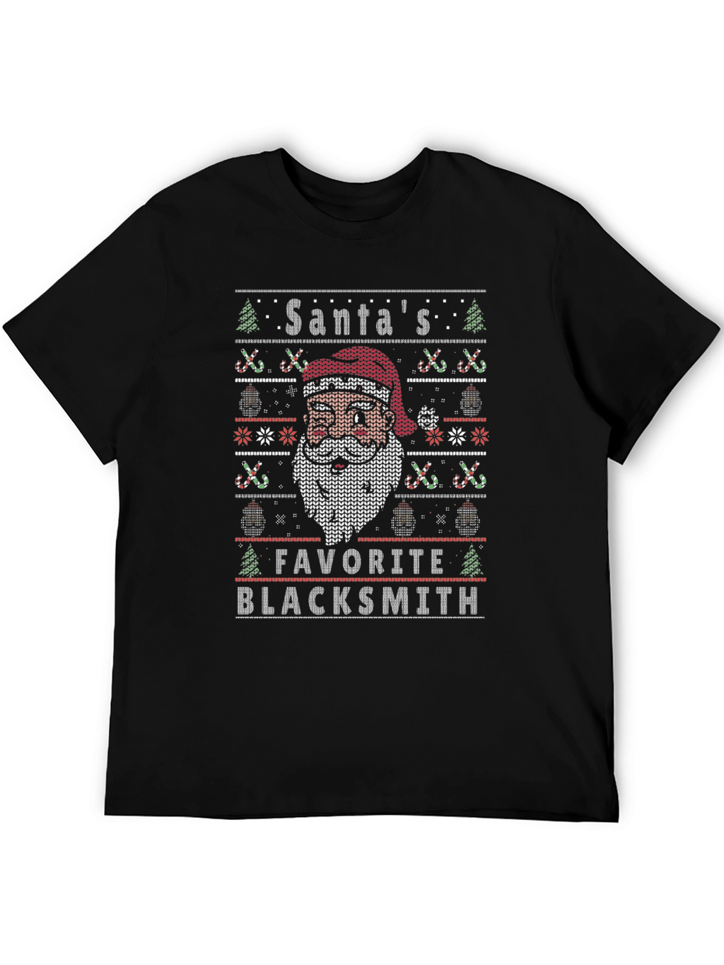 Santas Favorite Blacksmith Ugly Christmas Sweater T-Shirt