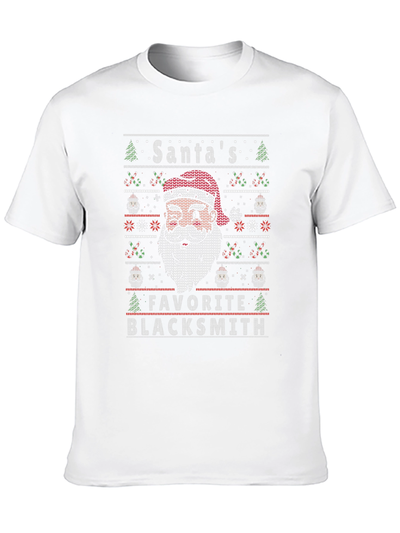Santas Favorite Blacksmith Ugly Christmas Sweater T-Shirt
