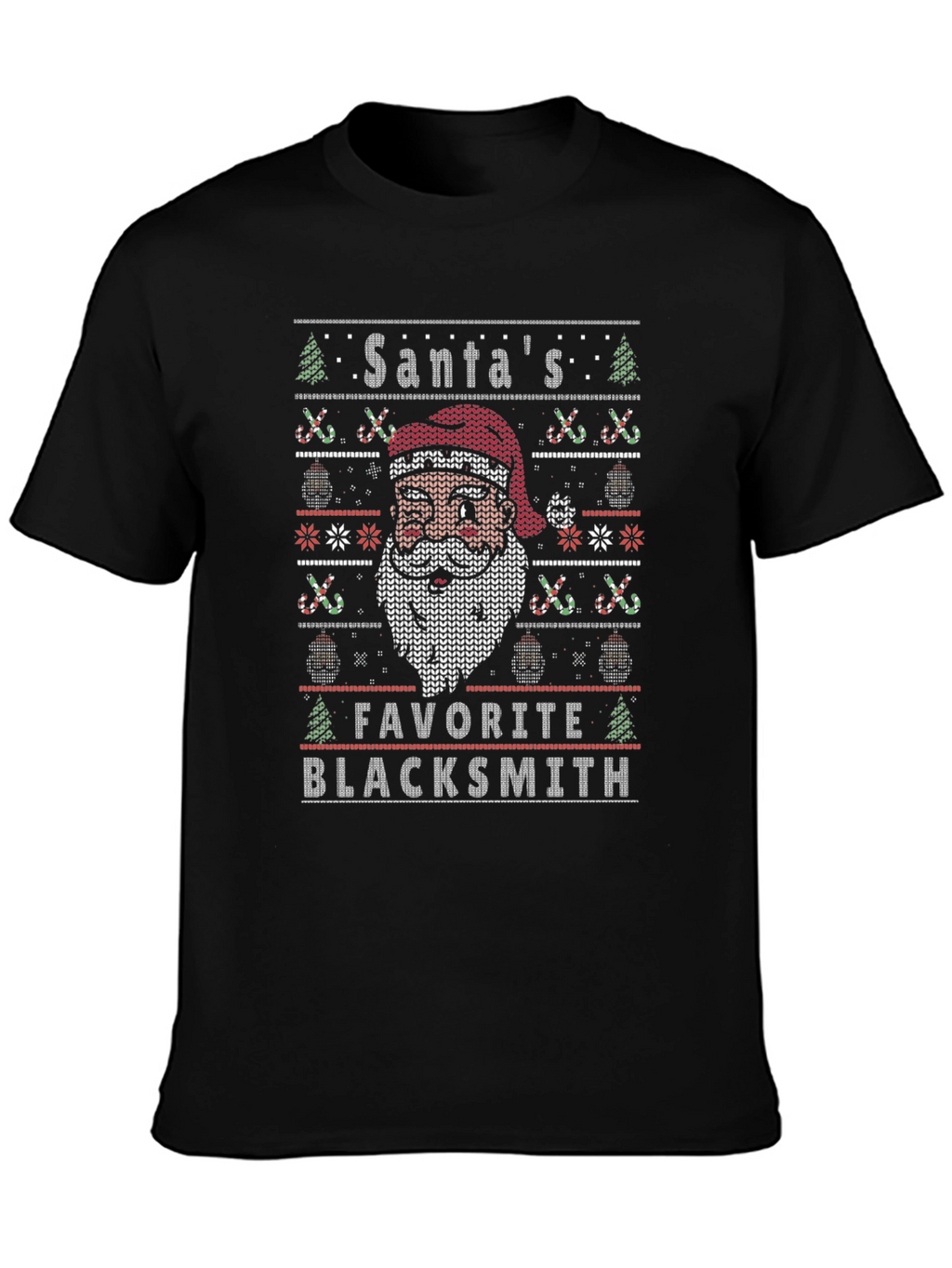 Santas Favorite Blacksmith Ugly Christmas Sweater T-Shirt