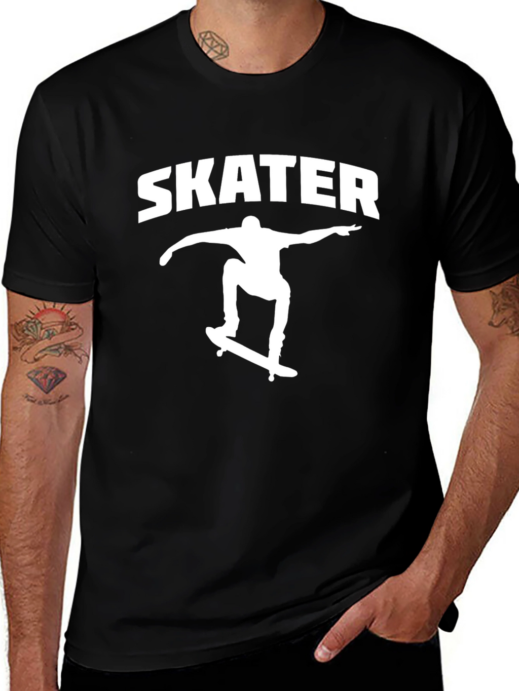 Skater Graphic Tee - Black