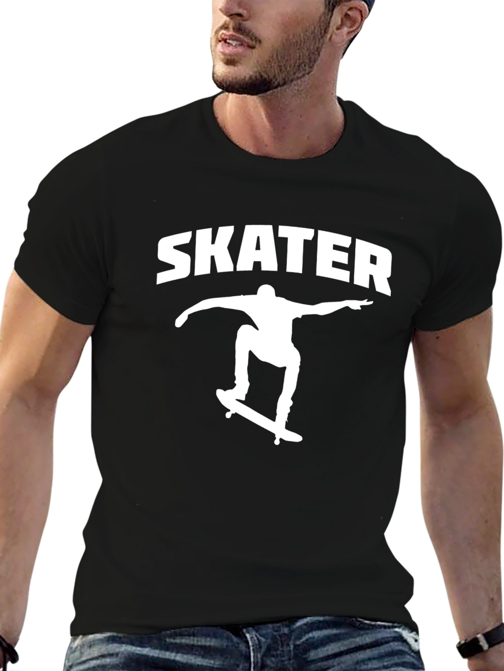 Skater Graphic Tee - Black