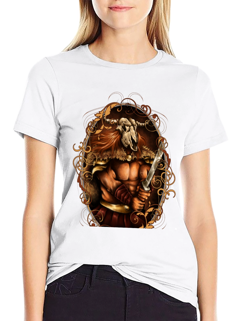 Viking Skull Warrior Graphic Tee