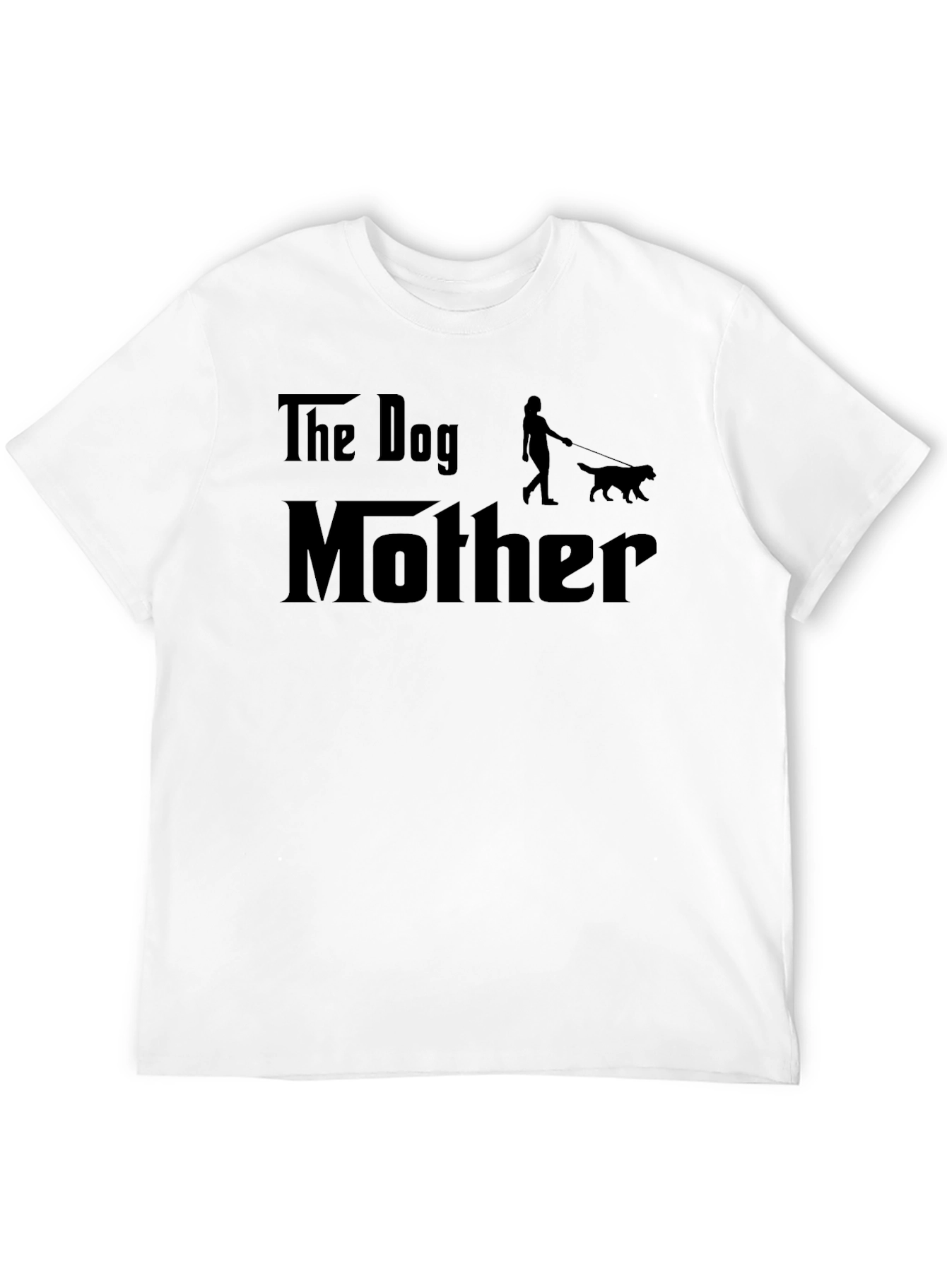 Dog Mother T-Shirt - Black Cotton Blend Pet Lover Tee