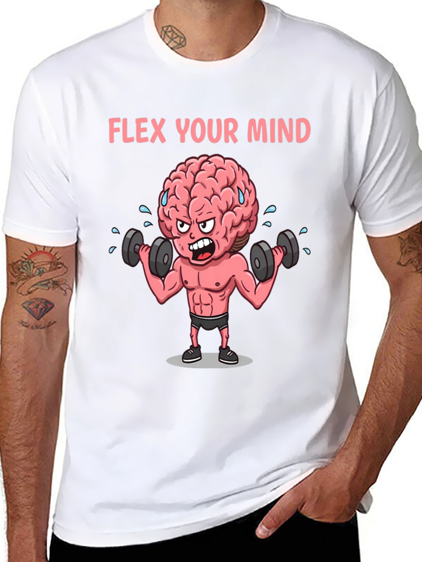 Flex Your Mind Graphic T-Shirt