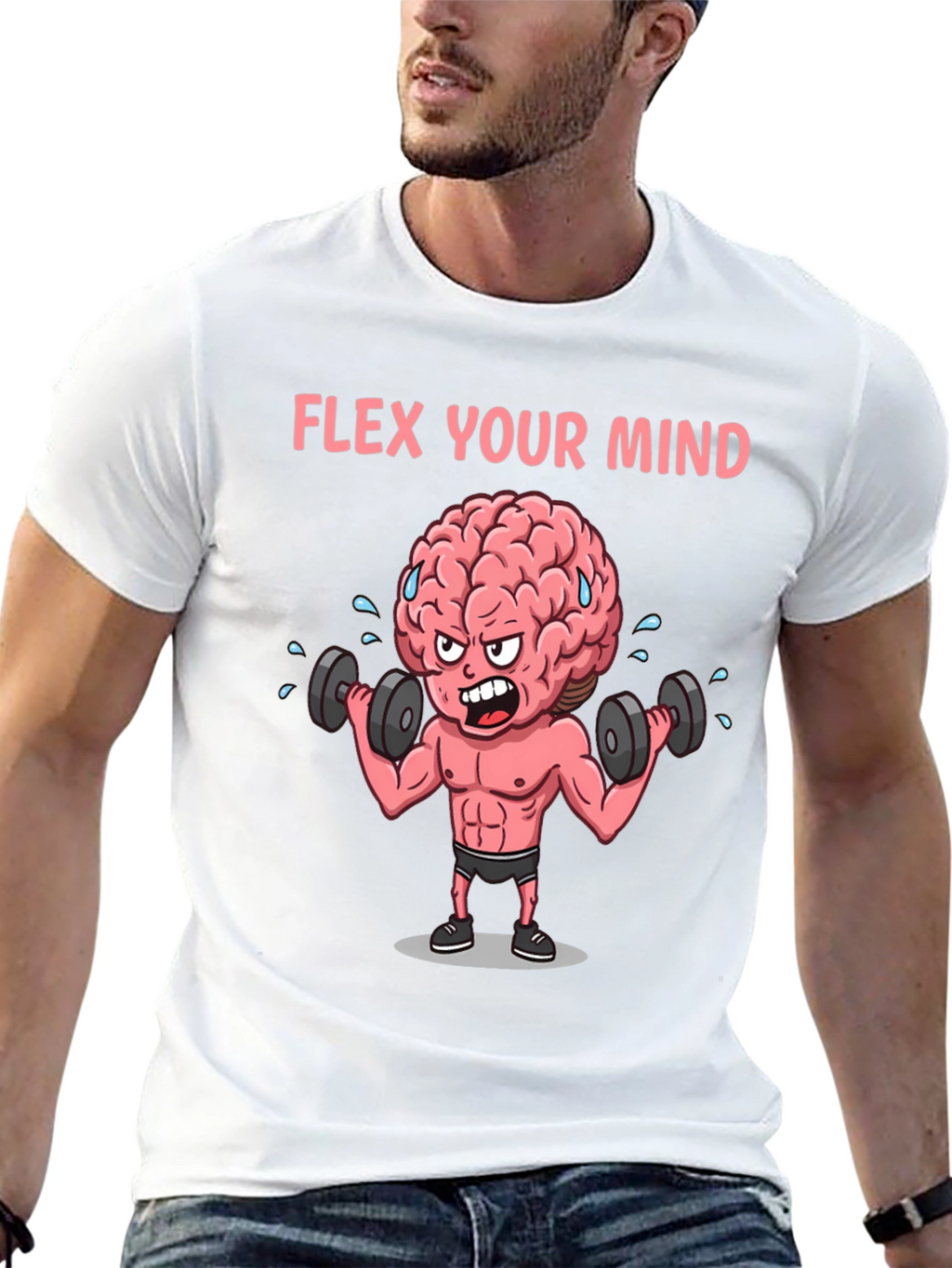 Flex Your Mind Graphic T-Shirt