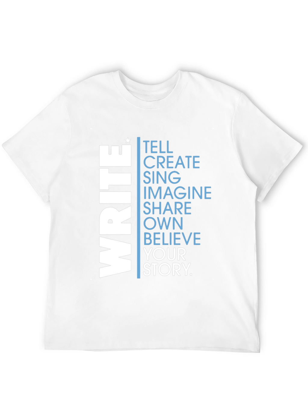 Inspiring Write Your Story Graphic Tee - Black