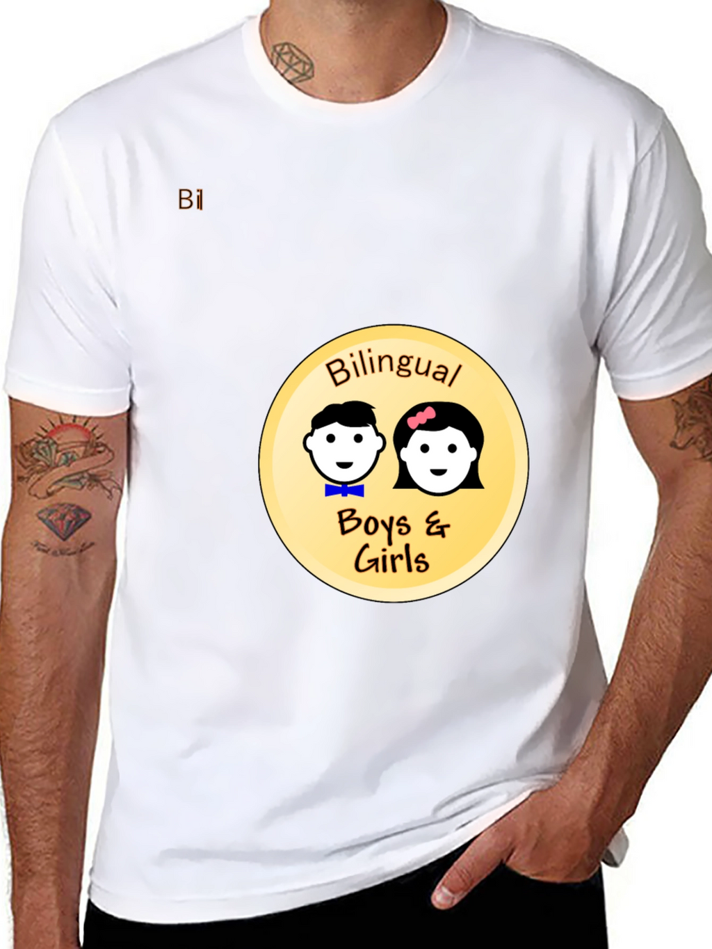 Bilingual Boys & Girls Black T-Shirt