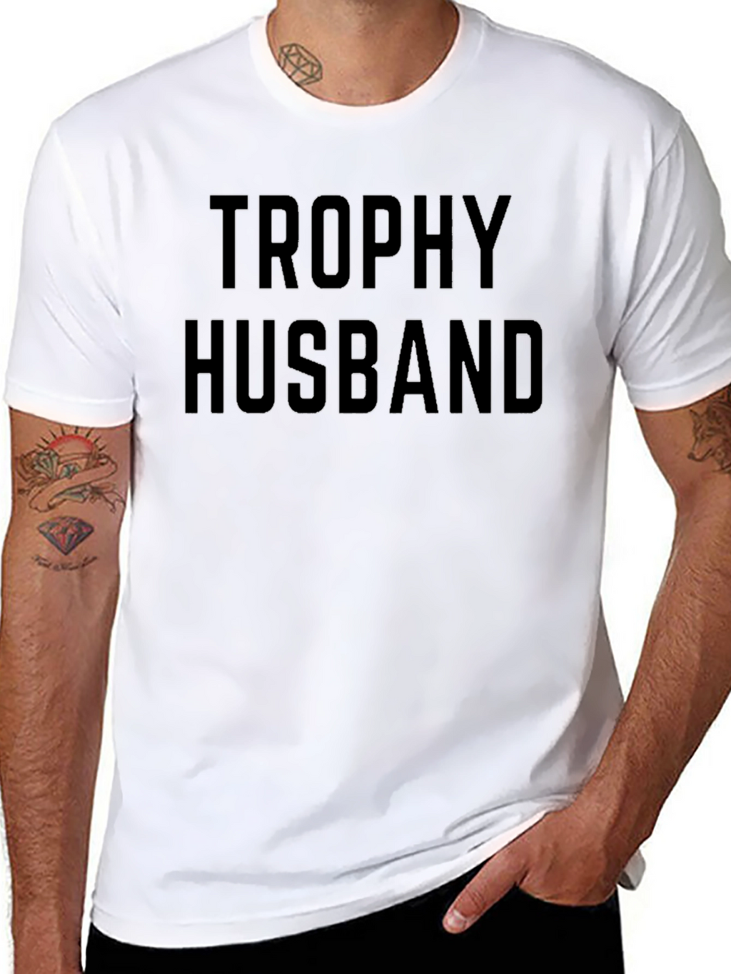 Trophy Husband Funny Black T-Shirt