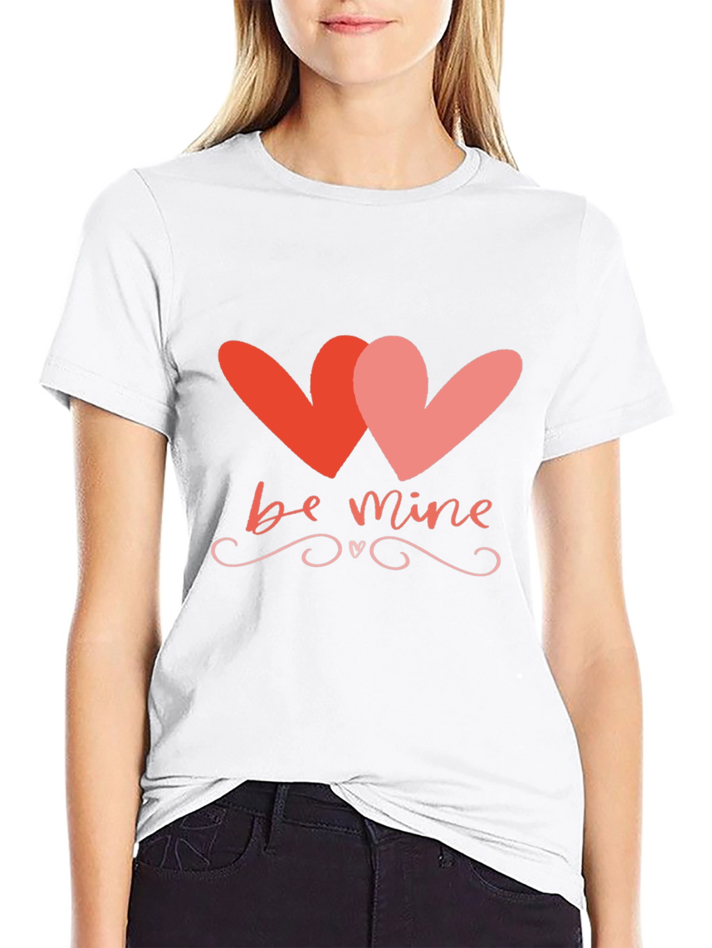 Be Mine Valentines Day Heart Graphic T-Shirt