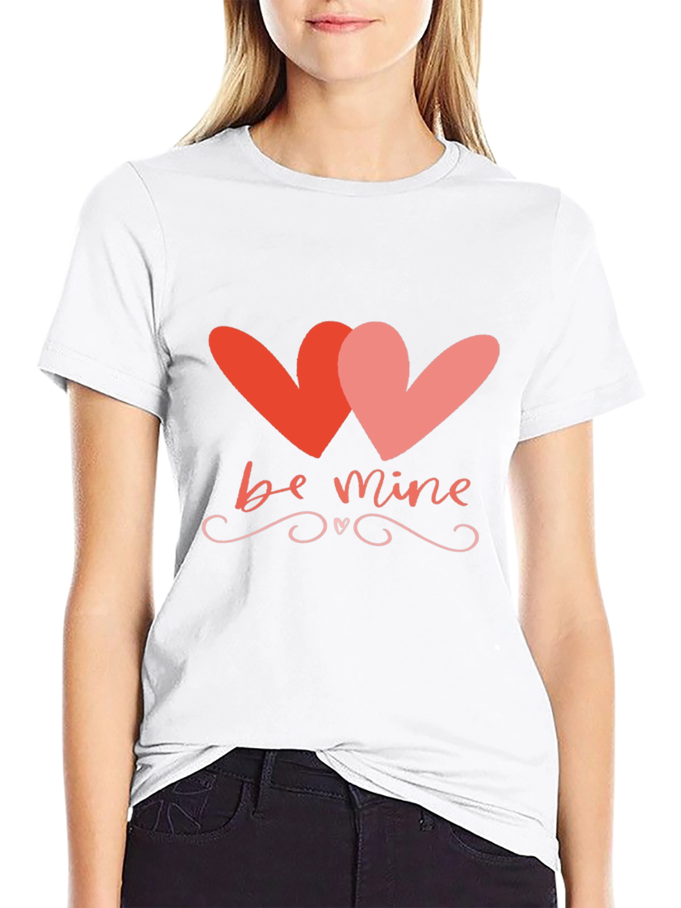 Be Mine Valentines Day Heart Graphic T-Shirt