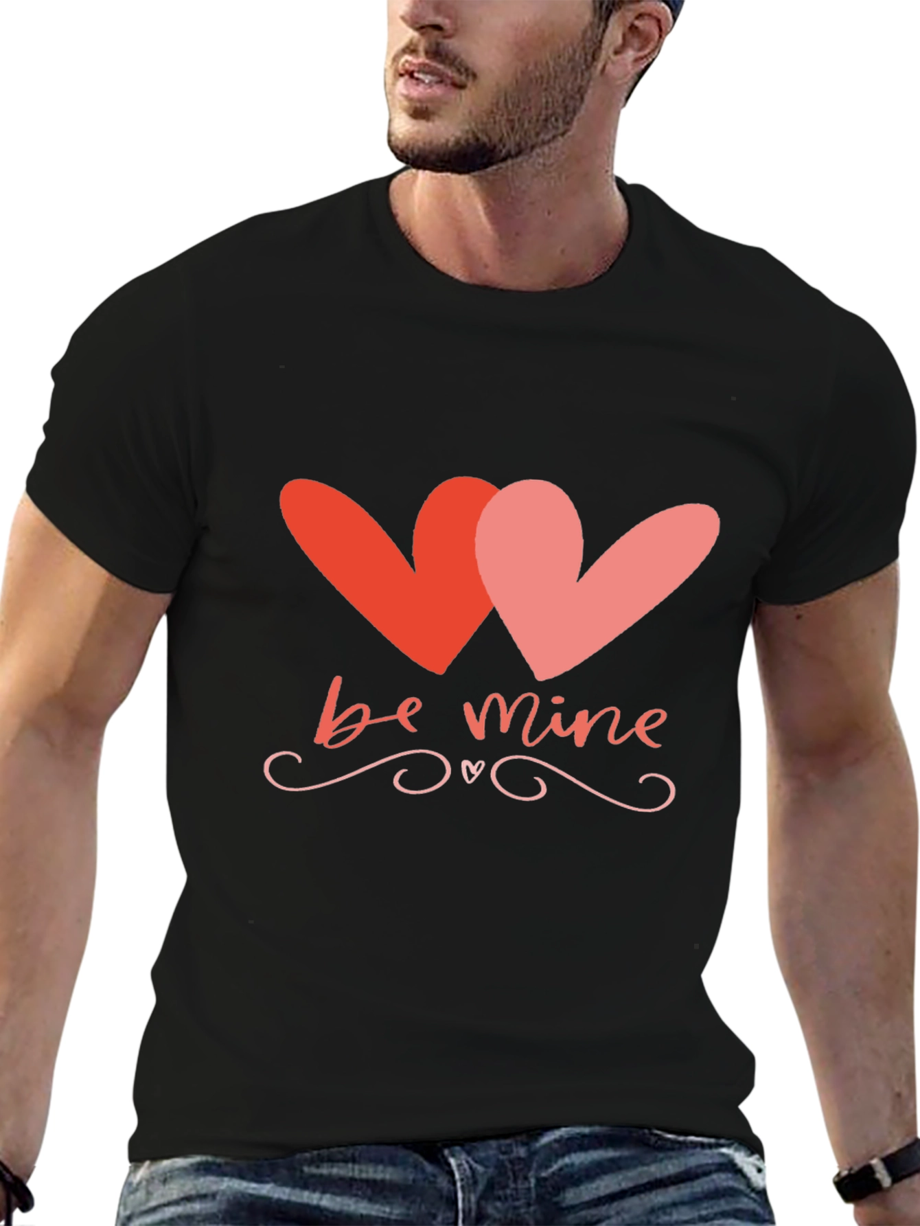 Be Mine Valentines Day Heart Graphic T-Shirt